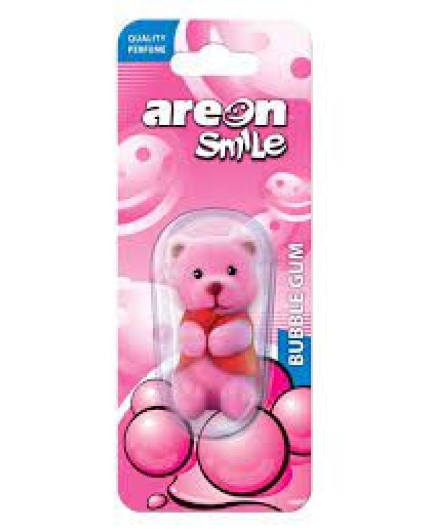 AREON ASB06 Smile Toy Funny Car Air freshener, Bubble Gum